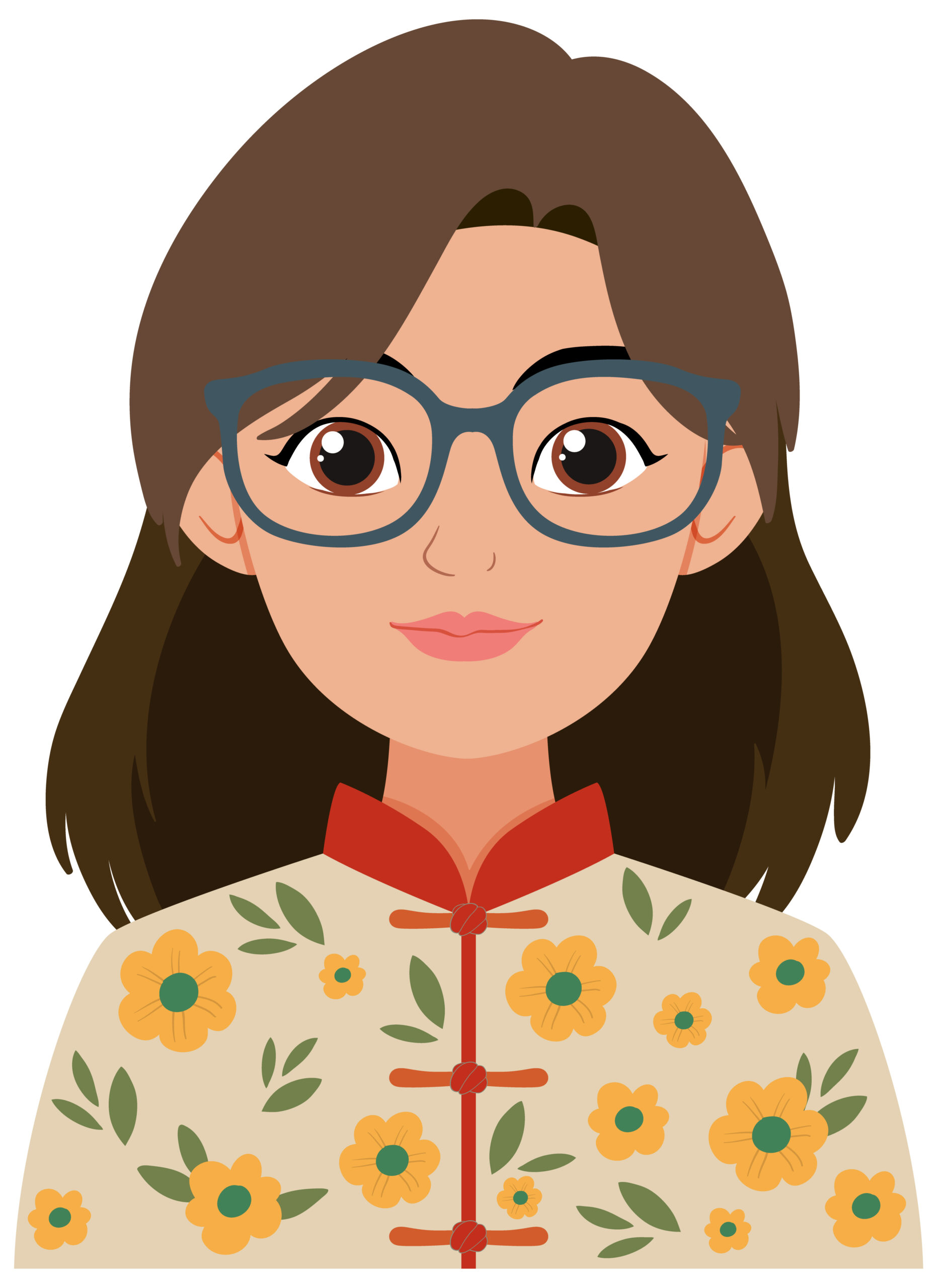 woman in floral traditional costume